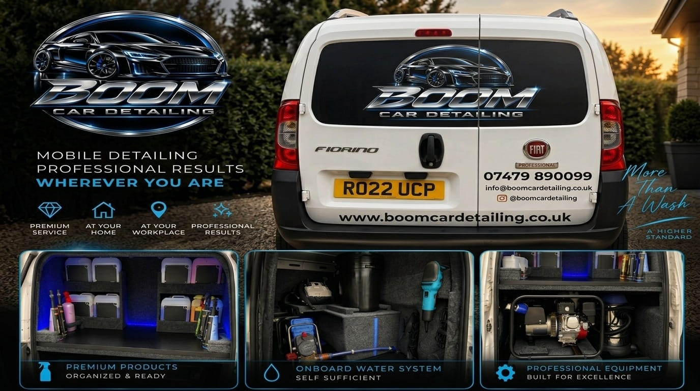 Detailing specialist working on car